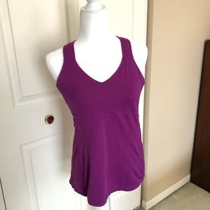 Lululemon Magenta Purple Cross Back Tank Size 10